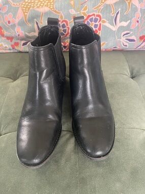Cole Haan Black Leather Chelsea Ankle Booties